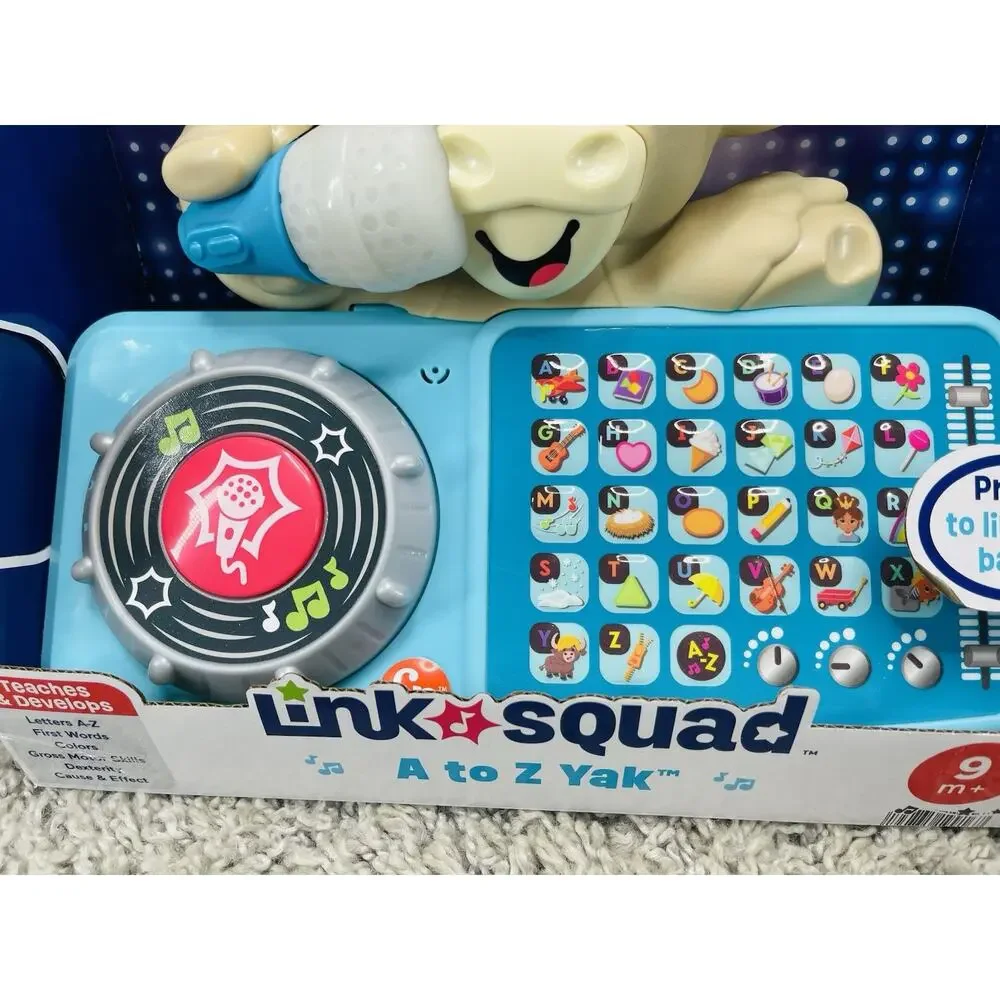 Fisher Price Link Squad a to Z Yak Baby Learning Toy with Music & Lights Age 9mo